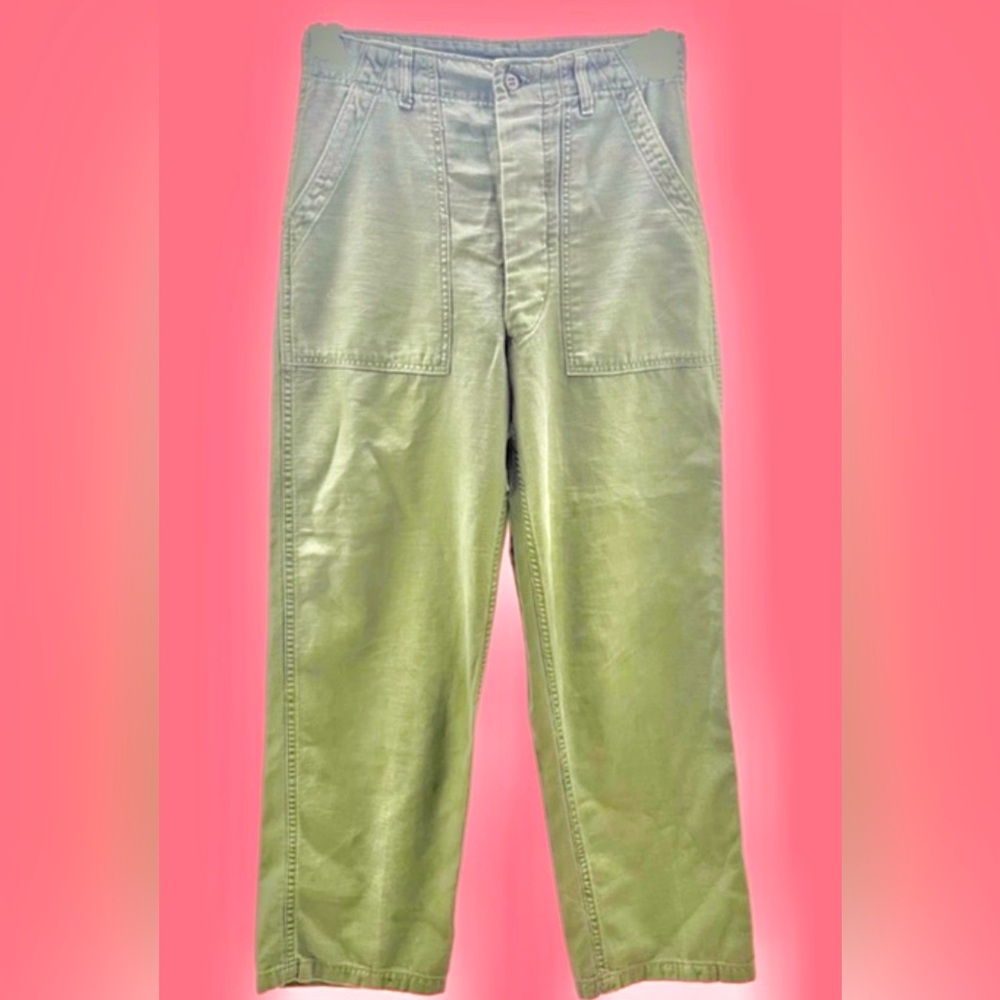 USA Army button fly vintage pants 1950-1980s super soft fabric